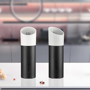 Aparato de cocina, nuevo estilo, molinillo de pimienta recargable por USB, molinillo eléctrico de sal y pimienta de Color negro por gravedad