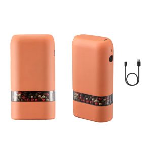 Molinillo de especias de acero inoxidable, menaje de cocina, Mini Molinillo de sal y pimienta eléctrico recargable automático, molinillo de pimienta portátil