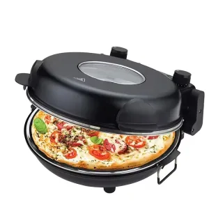 Máquina eléctrica automática profesional para hacer pizzas, minihorno de pizza con ventana de visualización